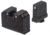 Night Fision Optics Ready Stealth Glock Night Sight Set, Glock 17/19/34 w/ DPP/509t/Romeo Pro, Black Front Ring, GLK-001-469-494-ZGZG