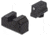 Night Fision Optics Ready Stealth Glock Night Sight Set, Glock 43/43x w/ 507k, Black Front Ring, Blank Rear Sight, GLK-003-290-297-ZGZX