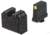 Night Fision Optics Ready Stealth Glock Night Sight Set, Glock 48 w/ RMRcc, Yellow Front Ring, Blank Rear Sight, GLK-005-465-488-YGZX