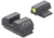 Night Fision Optics Ready Stealth Ruger Night Sight Set, Ruger Max 9, Yellow Front Ring, Blank Rear Sight, RUG-326-185-262-YGZX