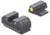 Night Fision Optics Ready Stealth Ruger Night Sight Set, Ruger Max 9, Yellow Front Ring, RUG-326-185-262-YGZG