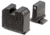 Night Fision Optics Ready Stealth Smith &amp; Wesson Night Sight Set, S&amp;W M&amp;P w/ DPP/509t/Acro, Black Front Ring, Blank Rear Sight, SAW-205-464-560-ZGZX