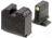 Night Fision Optics Ready Stealth Smith &amp; Wesson Night Sight Set, S&amp;W M&amp;P w/ DPP/509t/Acro, Yellow Front Ring, Blank Rear Sight, SAW-205-464-560-YGZX