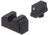 Night Fision Optics Ready Stealth Walther Night Sight Set, Walther PDP/PPQ w/ RMR/507c/508t, Black Front Ring, Blank Rear Sight, WAL-277-290-313-ZGZX