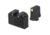 Night Fision Optics Ready Stealth Night Sight Set, Glock 17/19/34 w/ DPP/509t/Romeo Pro, Yellow Front, Black, GLK-001-469-494-YGZG