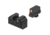 Night Fision Optics Ready Stealth Night Sight Set, Walther PDP/PPQ w/ RMR/507c/508t, Orange Front, Black, WAL-277-290-313-OGZG