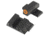 Night Fision Perfect Dot Night Sight Set w/Front, Square Rear, Orange Front w/Green Tritium, Black Rear w/Green T, Fits Springfield XD-S &amp; XD-E, SPR-228-003-OGZG