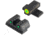 Night Fision Perfect Dot Night Sight Set w/Front, Square Rear, Yellow Front w/Green Tritium, Black Rear w/Green T, Fits Sig Sauer .40 S&amp;W &amp; .45 ACP Caliber P-Series , SIG-176-003-YGZG