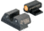 Night Fision Tritium Orange Ring ''U'' Notch Night Sight Set, FN 509, Black, FNH101007OGZG