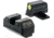 Night Fision Springfield Hellcat Tritium Stealth Yellow Ring Night Sight Set, Springfield Hellcat OSP/RDP, Black, SPR229248268YGZG