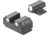 Night Fision Tritium White Ring Square Rear Night Sight Set, Ruger Max 9, Black, RUG326003WGWG