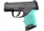 Hogue HandAll Beavertail Grip Sleeve, Sig Sauer P365, Aqua, 18704