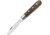OTTER-Messer 3-Rivet Folder Knife, 3.5in Carbon Steel Blade, Smoked Oak Handle, SS Bolster, Smoked, 169