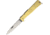 OTTER-Messer Mercator Clip Brass Folding Knife, 3.5 satin finish carbon steel blade, Brass handle, 10-736 RG