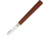 OTTER-Messer Scraping &amp; Erasing Knife Fixed Blade Knife, 1.875in, Stainless Steel, Standard Edge, Mirror Polish, Cherry, Wood Handle OTT505