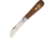 OTTER-Messer Small Anchor Knife Sapeli Wood Folding Knife,2.5in,Stainless Steel,Standard Edge,Sheepsfoot,Satin,Brown,Sapeli Wood Handle OTT174R