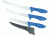 Open Box, Dealer Demo, Outdoor Edge Cutlery Reel-Flex Fillet Fixed Blade Knife, 9.5 in, Steel, TPR, Blue, Blister, Blue/Silver, RF-95C-DMO