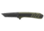 Outdoor Edge Cutlery Razor VX4 Folding Knife, 3in, Japanese 420J2 Stainless Steel Black Oxide Tanto Blade, Black/Green G10 Handle, VX430BC