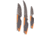 Outdoor Edge Cutlery VANTEX 4 Piece 3in Fixed Blade Knife Kit, Roll Pack, One Size, VNTX4C