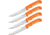 Outdoor Edge Cutlery Wild Game Fixed Blade Steak Knives, 5in, Orange, Blister, WGS-4C