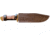 Paladin Full-tang Bowie 14in Folding Knife, Clip Point, Rosewood, Brass Guard Handle, BRASS GUARD AND ROSEWOOD, PE-14BK-2044