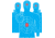 Pro-Shot Pro-Shot 13in x 20in Tactical Target w/ Adhesive Backing, Pack of 6, P3-Tactical, Red/Blue/White, P3-Tactical