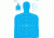 Pro-Shot B27 Silhouette Target-Pro Heavy Paper Targets, 23x35in, Blue/White, 5 Pack, B-27E-BLUE-5PK