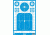 Pro-Shot Pro-Shot Splatter Shot 12 x 18 Tactical Precision Target - Pistol/Rifle/Shotgun Heavy Tag Paper, Blue, White, Pack of 8 TACTPREC-BLUE-8PK, Blue, White, TACTPREC-BLUE-8PK