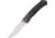QSP Knife Gannet Linerlock Black Folding Knife, 3.38 satin finish 154CM stainless blade, Black linen micarta handle, QS137-A