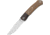 QSP Knife Gannet Linerlock Brown Folding Knife, 3.38 satin finish 154CM stainless blade, Brown linen micarta handle, QS137-B
