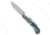Qsp QSP Heron Slip Joint Knife Abalone + Stainless Steel Bolsters 2.75" Satin, Blue/Green, Nitro-V, adult, BHQ-235587