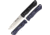 Real Steel Bushcraft Fixed Blade Knife Set,4in,D2 Tool Steel,Drop Point,Black/Blue Micarta Handle, 3715