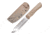 Real Steel Bushcraft III Coyote Fixed Blade Knife, 8.5in Overall, 4in Satin D2 Tool Steel Blade, Coyote Tan G10 Handle, Belt Adapter, Coyote Brown Kydex Belt Sheath, Coyote tan, 3726