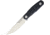 Real Steel Bushcraft Zenith FFG Fixed Blade Knife, 9in Overall, 4.25in Satin 14C28N Sandvik SS Drop Point, Black G10 Handle, Full Flat Grind Blade, Black Kydex Belt Sheath, Black, 3761
