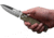 Real Steel Muninn Micarta Folding Knife, 4.5in Closed, 3.63in Satin VG-10 SS Blade, Green Canvas Micarta Handle, 7751GM