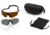 Revision Critical Shooting Glasses, Black Frame, Clear &amp; Smoke Lens, Regular, 4-0152-0354