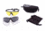 Revision Stingerhawk Eyewear Deluxe Kit, Clear/Solar/Yellow Lens, Black Frame, Regular, 4-0152-0000
