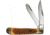 Roper Knives Pit Viper Trapper Folding Knife,Standard Edge,Clip and Spey,Brown,Pitted Handle RP0002CPV