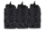 Rothco MOLLE Open Top Six Rifle Mag Pouch, Black, 41006-Black