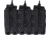 Rothco MOLLE Triple Kangaroo Rifle and Pistol Magazine Pouch, Black, 41008-Black