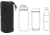 Rothco Tactical MOLLE Bottle Carrier, Black, 51020-Black