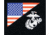 Rothco US Flag / USMC Eagle, Globe, & Anchor T Shirt, Black, Extra Large, 54285-Black-XL