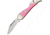 Rough Rider Small Pink Leg Folding Knife,3.125in closed,Clip Blade,Pink Smooth Compostion Handle RR1376