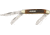 Rough Rider Stockman Fold Knife 3.5in, Clip, spey and sheepsfoot blade, Amber jigged bone handle RR438