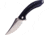 RUIKE P155 Linerlock Folding Knife, 3.5in Bead Blast Finish 14C28N Sandvik SS Blade, Black G10 Handle, Thumb Stud, Pocket Clip, P155-B