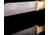Scandinoff Valknut Classic Viking Knife, 11.63in Overall, 6.63in Stonewash Sleipner Tool Steel Wharncliffe Blade, Curly Birch Handle, Brass, Blue, Yellow/Red Accents, Leather Sheath, SCA-NS-KN-VCVC