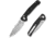 SENCUT Glenspar Thumb Stud &amp; Crossbar Lock Knife Black Shredded G10 Handle 3.45inch Stonewashed 9cr18mov Blade