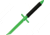 Shadow Tech Scorpion Zombie Knife Knife, Zombie Green Blade, Black paracord wrapped handle STK950