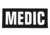 Shellback Tactical Medic ID Placard, Hook Back, 2 x 5 inch, White on Black, One Size Fits Most SBT-X213230-MED-WB