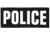 Shellback Tactical Police ID Placard, Hook Back, 2 x 5in?h, White on Black, One Size Fits Most SBT-X213230-POL-WB